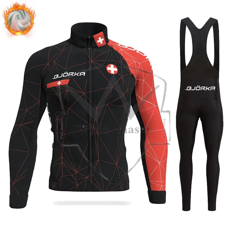 Ralvpha thermal fleece Cycling set