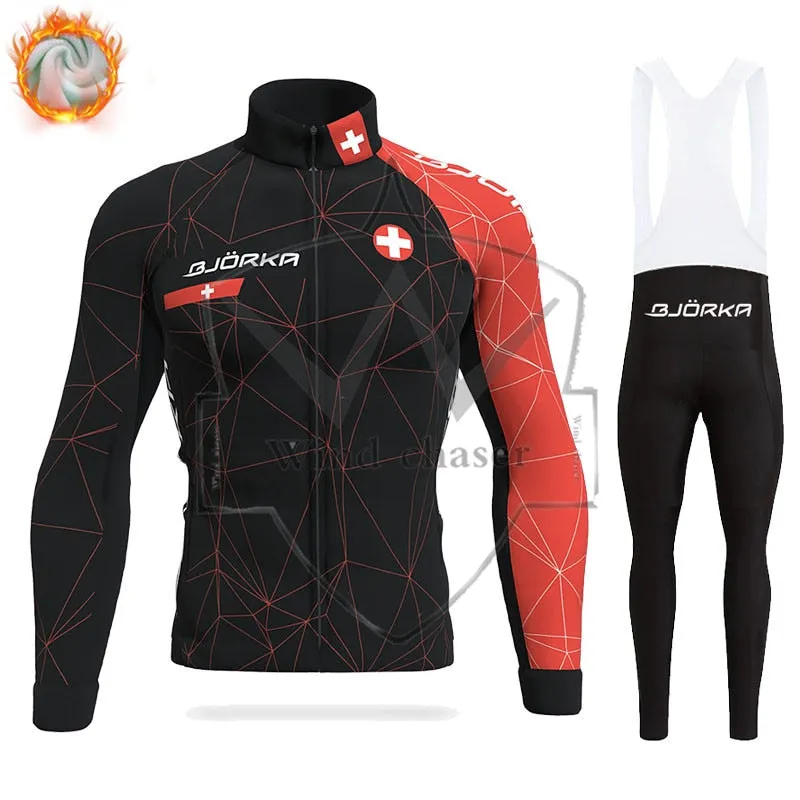Ralvpha thermal fleece Cycling set