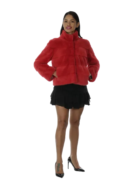 Red Dyed Mink Jacket