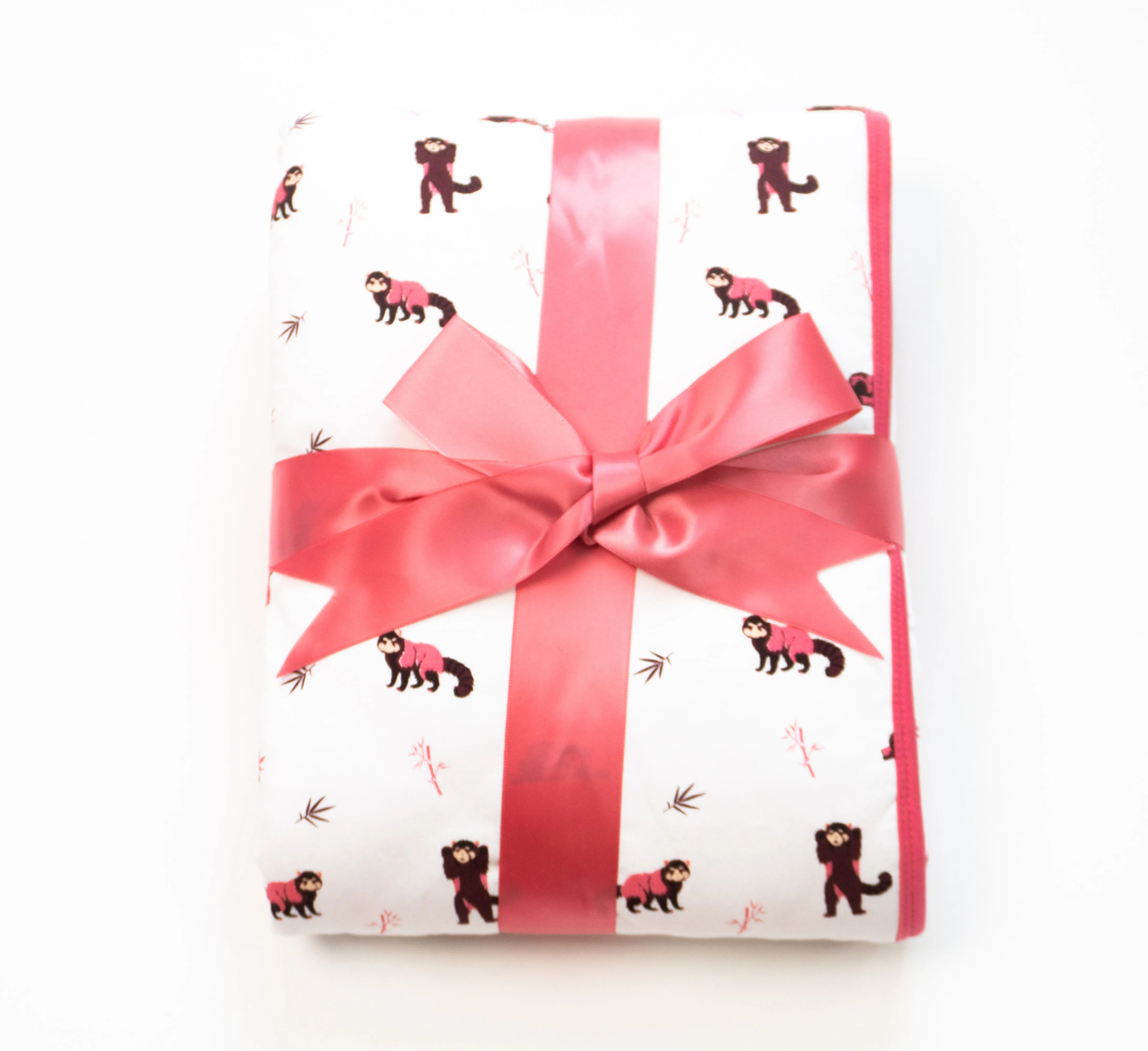 Red Panda | Sprout Quilted Blanket 57x40”