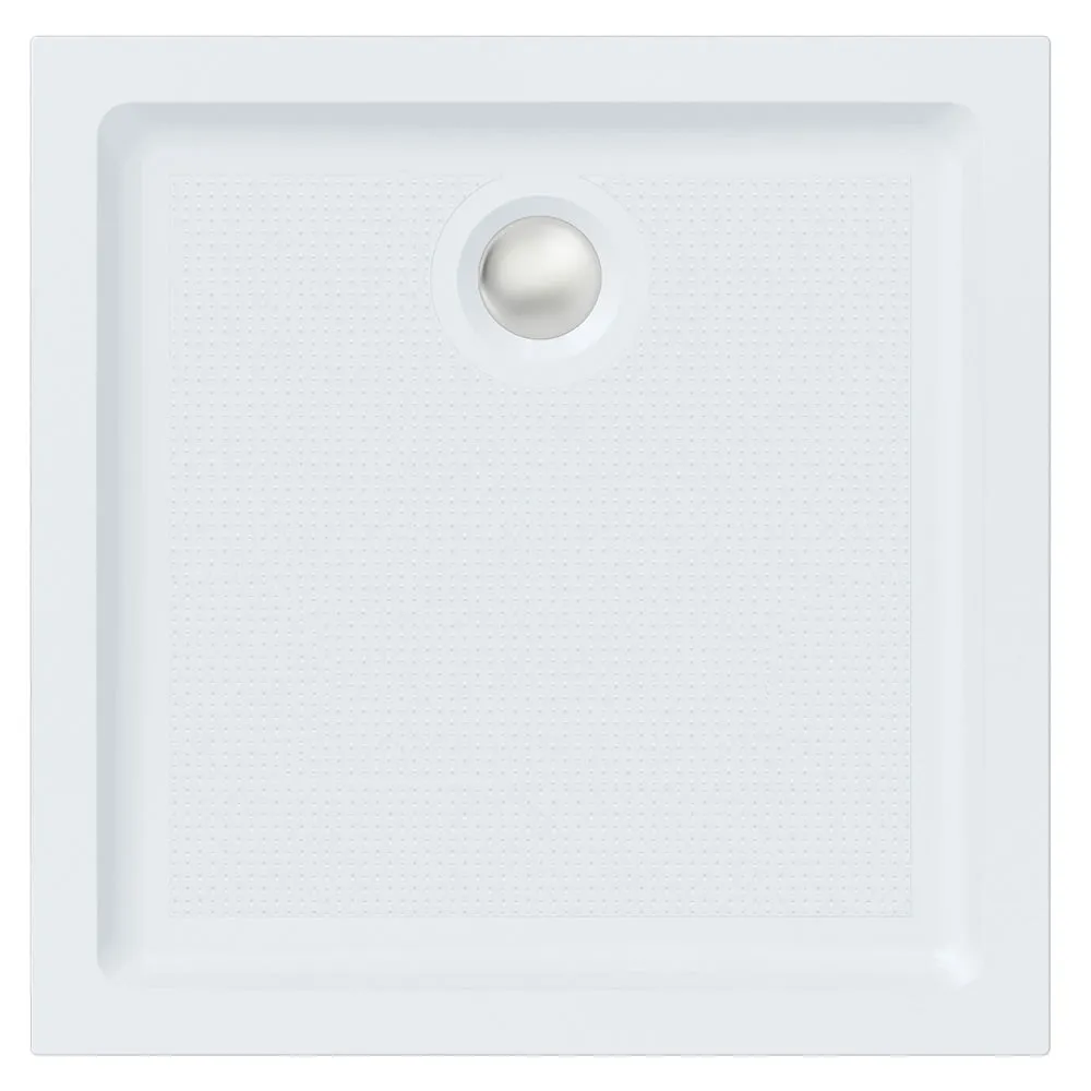 Roman Stone Solid Surface Anti Slip Shower Tray - 700 x 700 x 40mm
