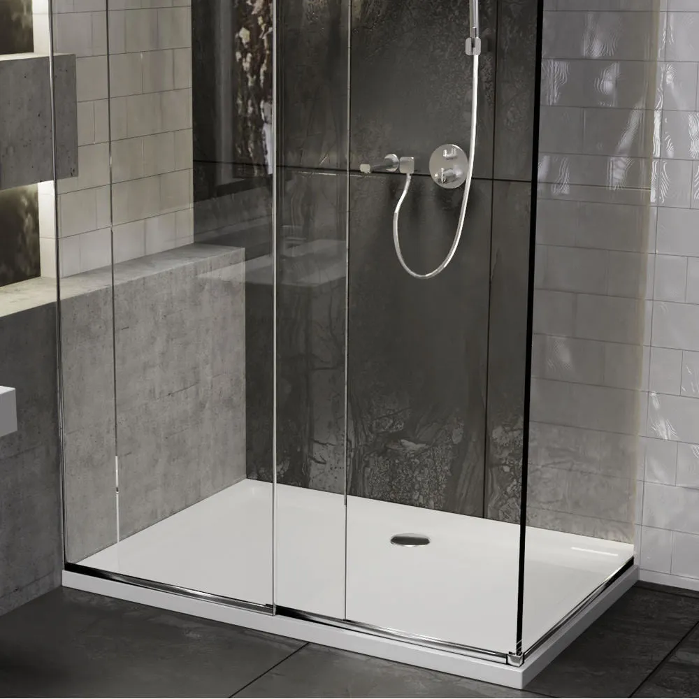 Roman Stone Solid Surface Anti Slip Shower Tray - 700 x 700 x 40mm