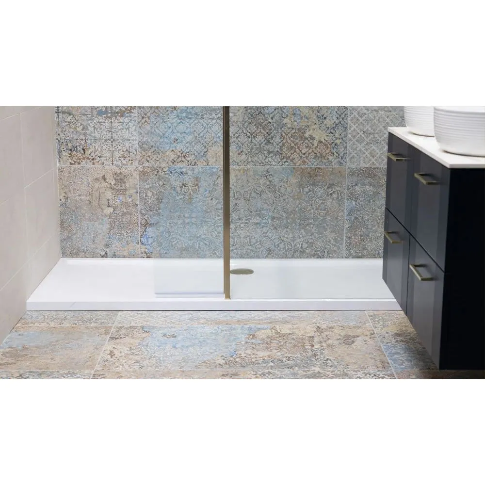 Roman Stone Solid Surface Anti Slip Shower Tray - 700 x 700 x 40mm