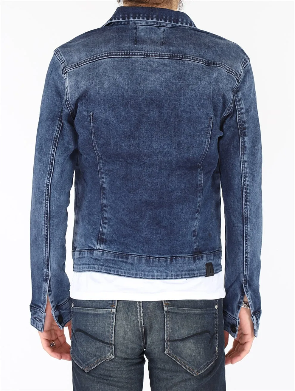 Sidiou Group Men Blue Denim Jacket