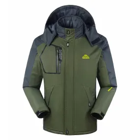 Sidiou Group Men Windproof Fleece Jacket Winter Outdoor Sport Waterproof Ski Jacket Coat