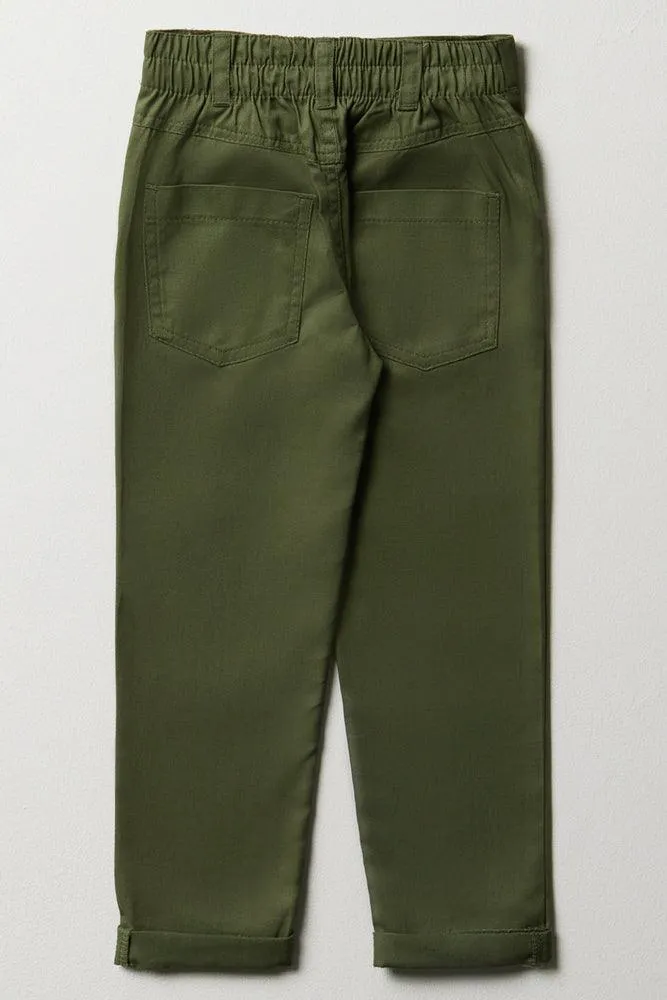 Slim Fit Chino Pants Green