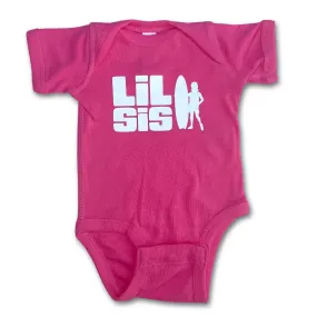 Sol Baby Lil Sis Surfer Girl Hot Pink Bodysuit