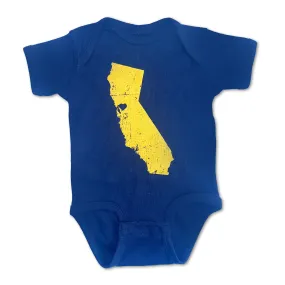 Sol Baby Northern California Love Short Sleeve Navy Blue Bodysuit