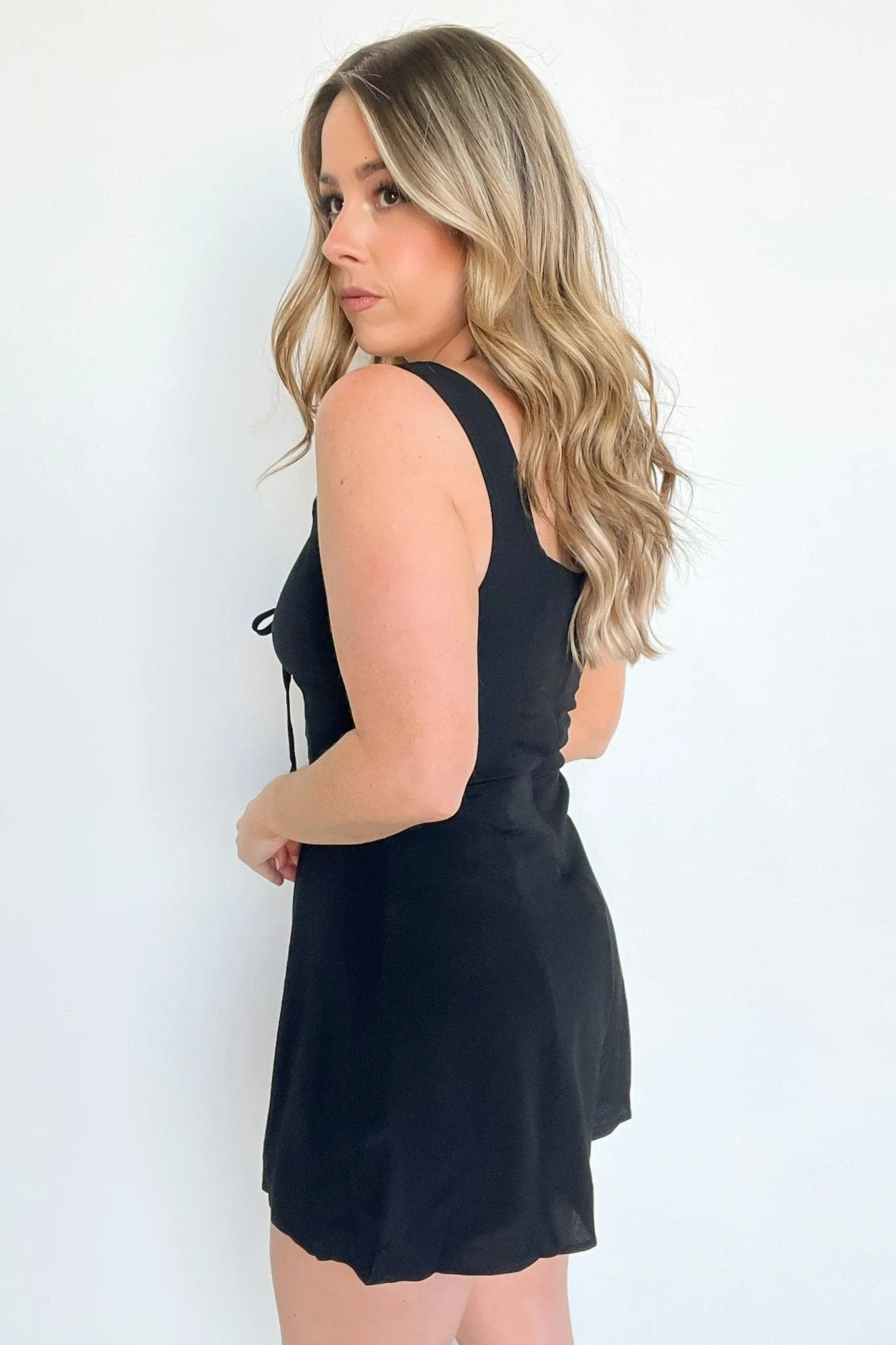 Stylish Ease Front Tie Romper - FINAL SALE