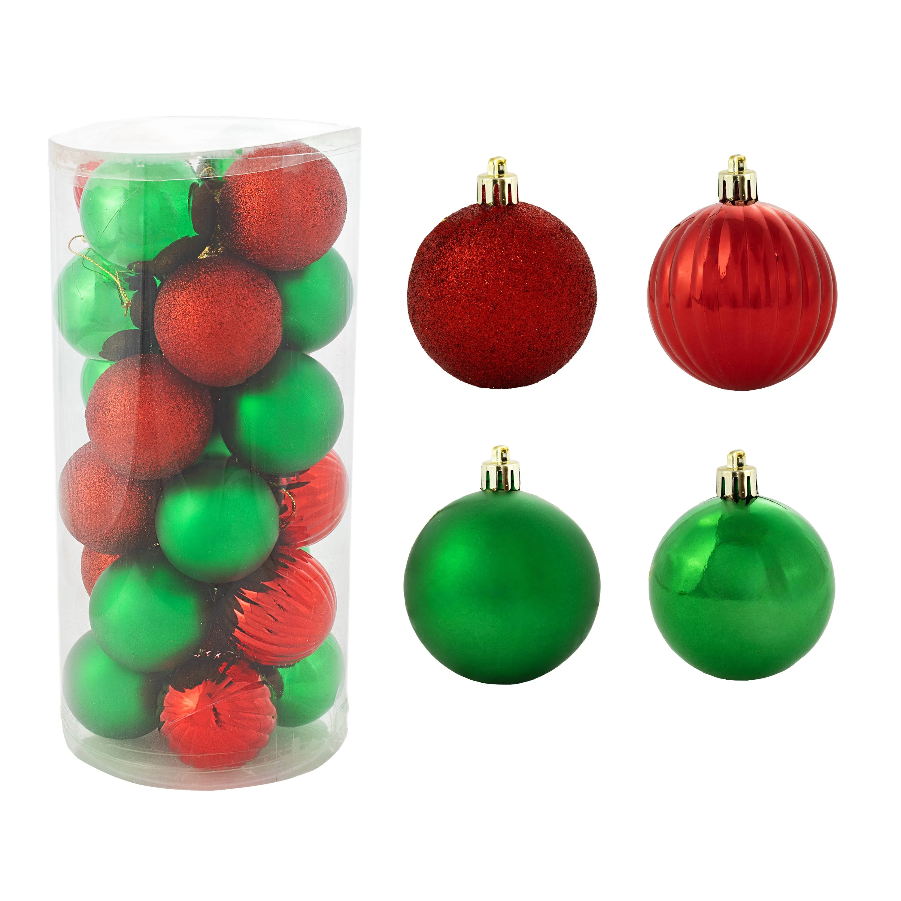 Sunnydaze Merry Medley 24pc Christmas Ornament Balls
