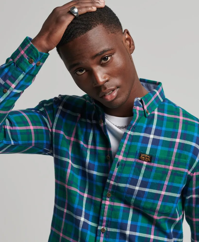 Superdry Organic Cotton Heritage Lumberjack Shirt - Forest Green Check