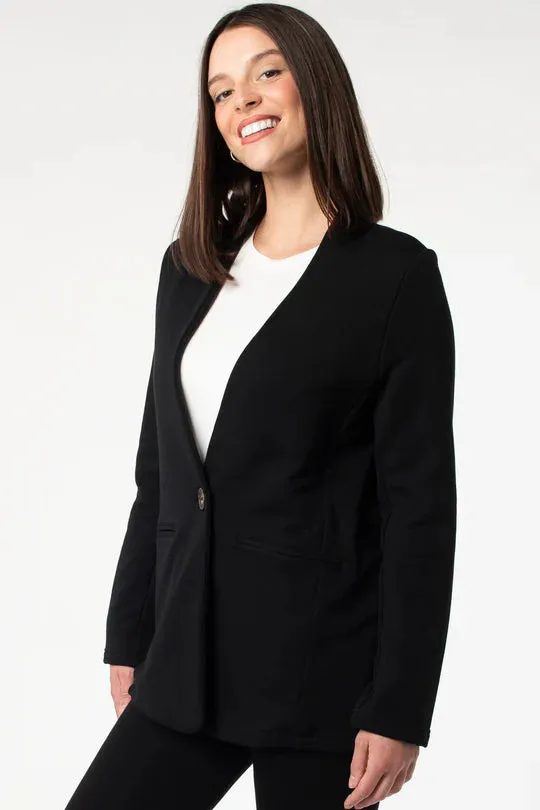 Terrera/LNBF Sale, 912900 Ophella Collarless Open Front Blazer, Black 50% Off Regular Price