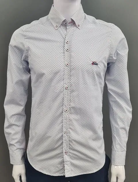 The Surf Car Roma Casual Shirt 9050 - White/Blue
