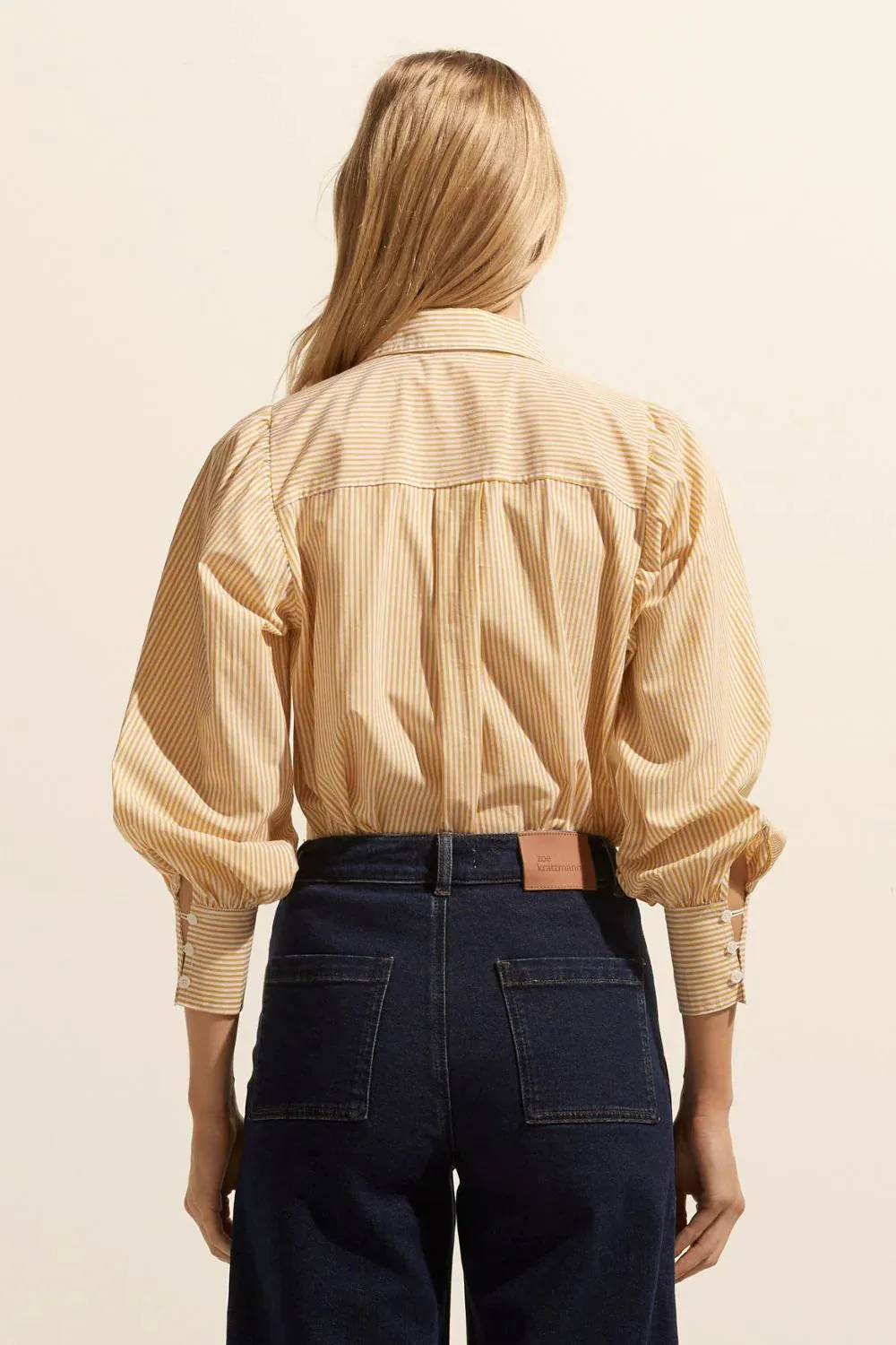 Underpin top  -  Ochre Stripe