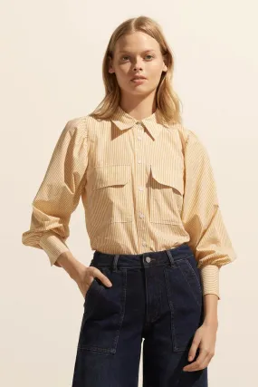 Underpin top  -  Ochre Stripe