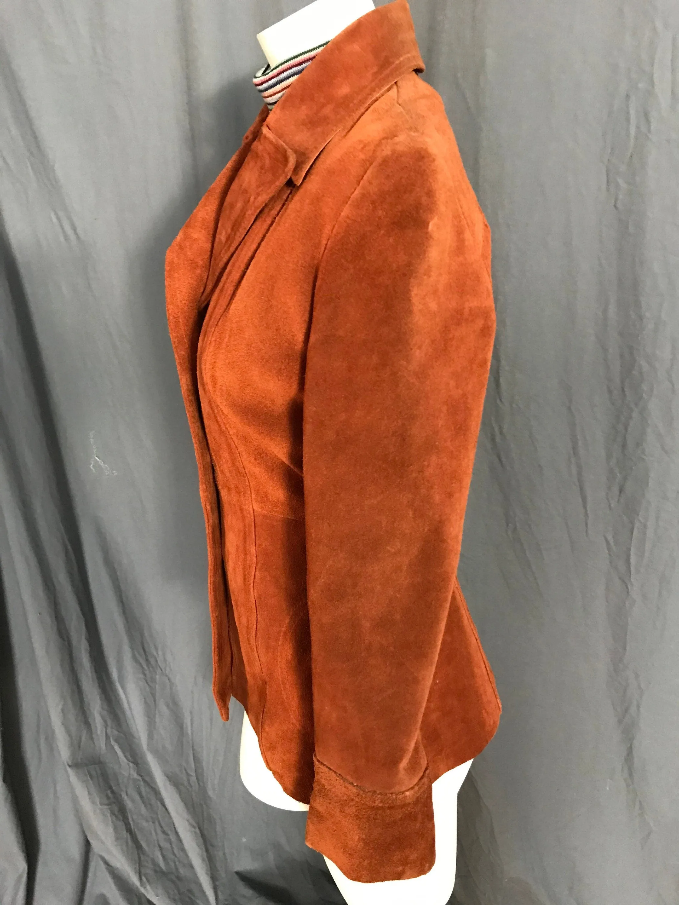Vintage 1970’s rust cowhide leather jacket coat S