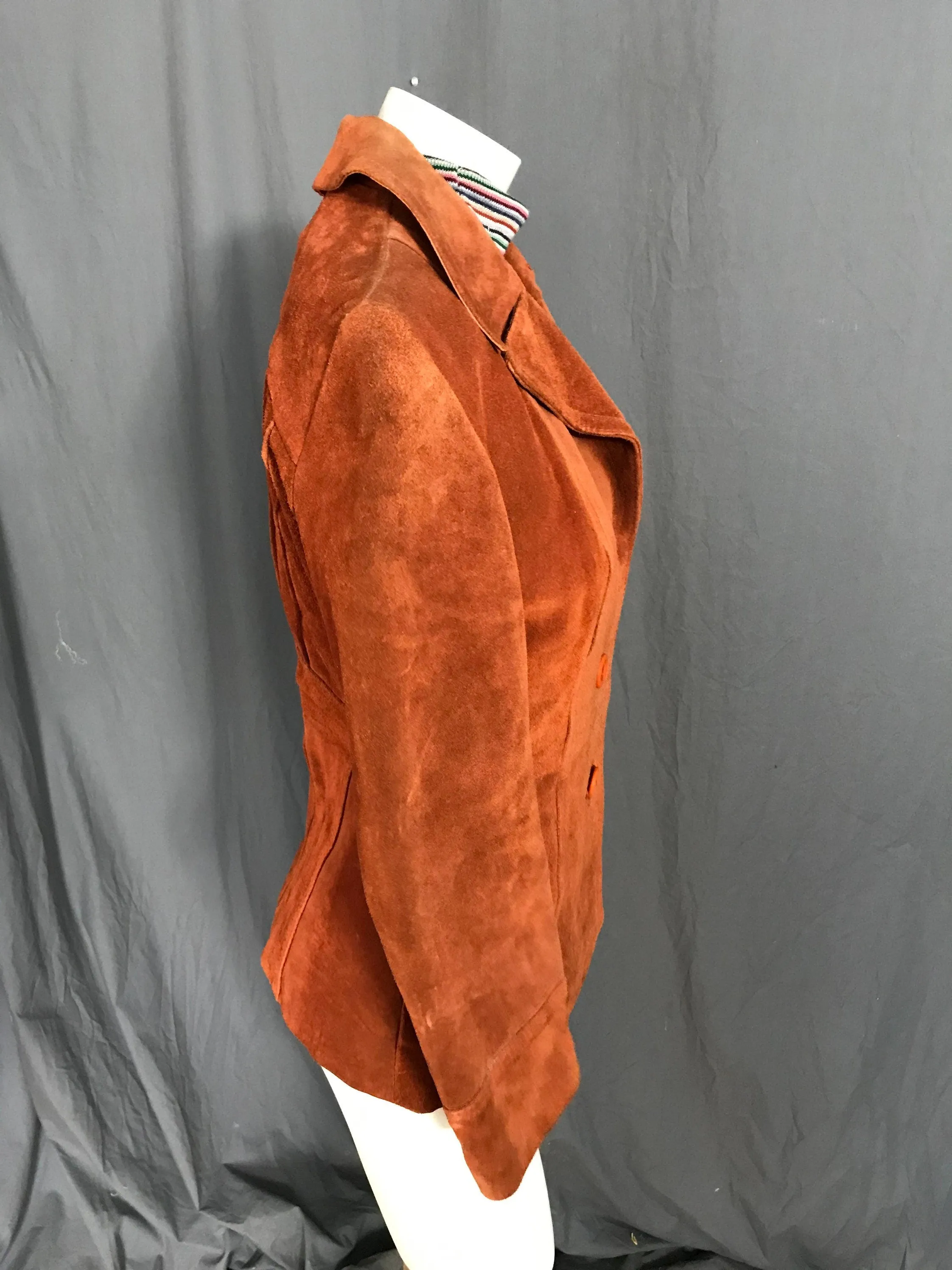 Vintage 1970’s rust cowhide leather jacket coat S