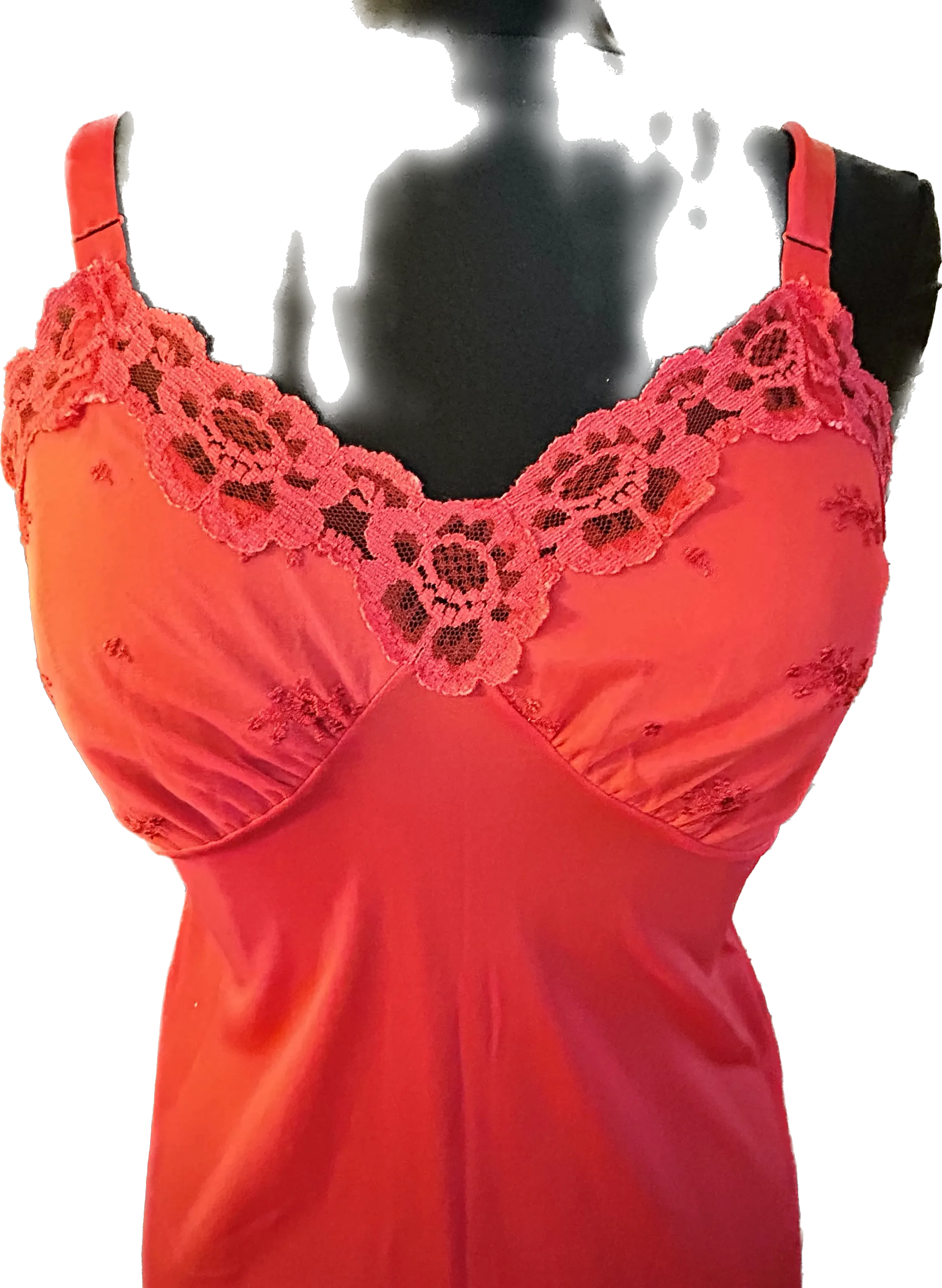 Vintage red hottt sexxxy lace slip