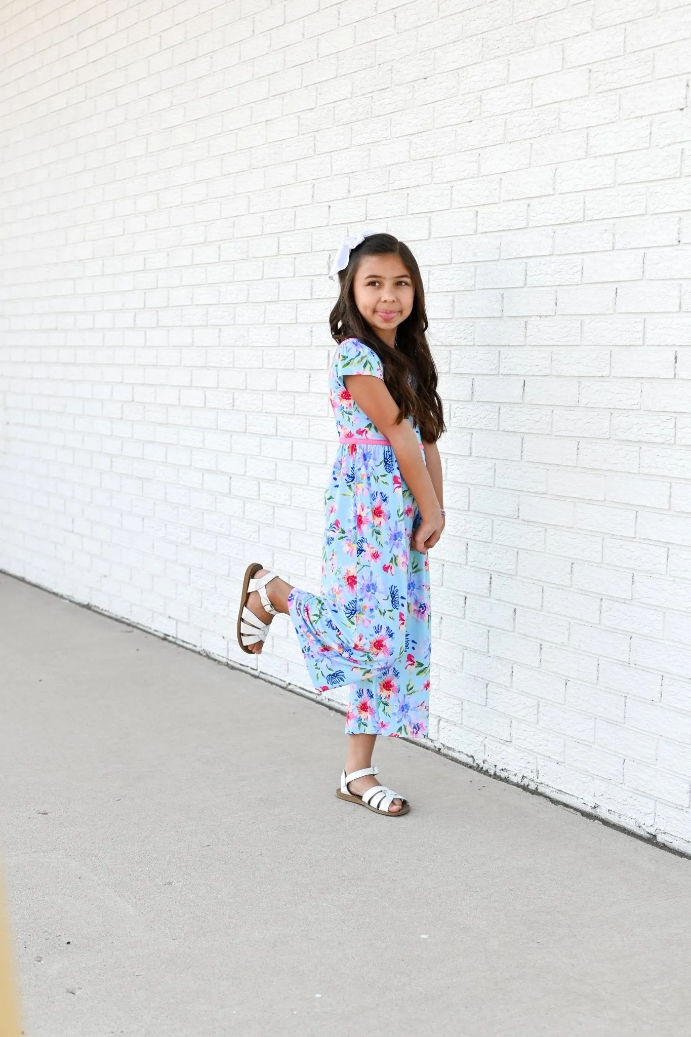 Wide Leg Romper in Tropical Floral