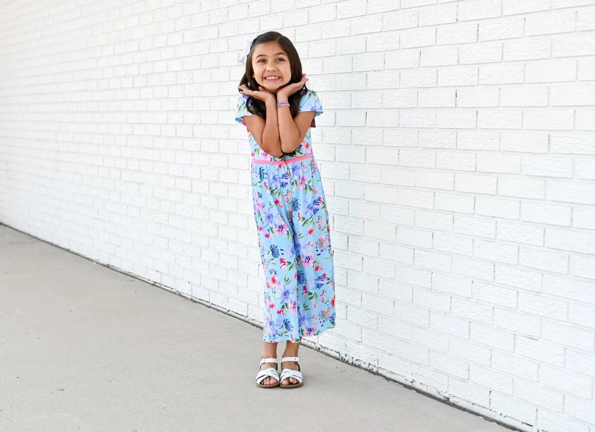 Wide Leg Romper in Tropical Floral