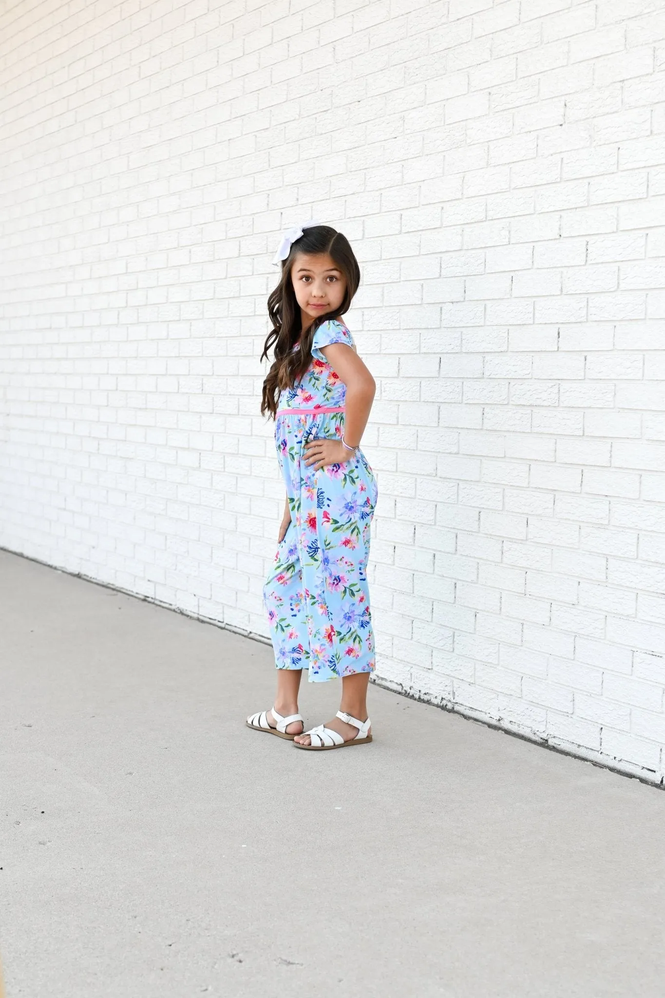 Wide Leg Romper in Tropical Floral