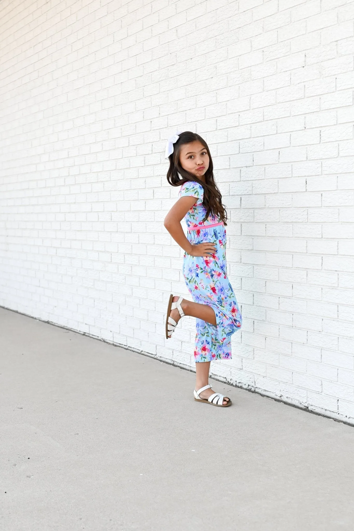 Wide Leg Romper in Tropical Floral