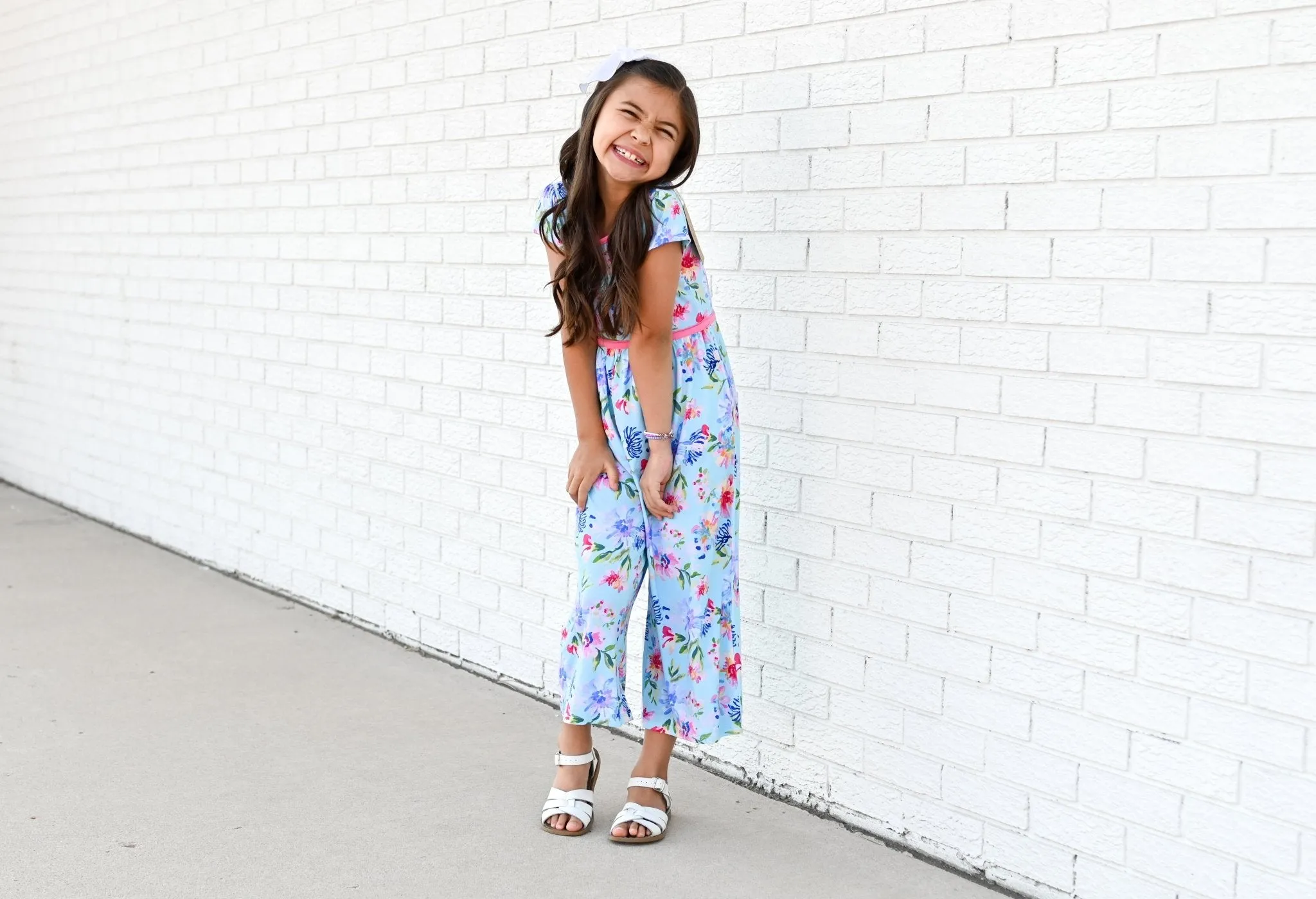 Wide Leg Romper in Tropical Floral