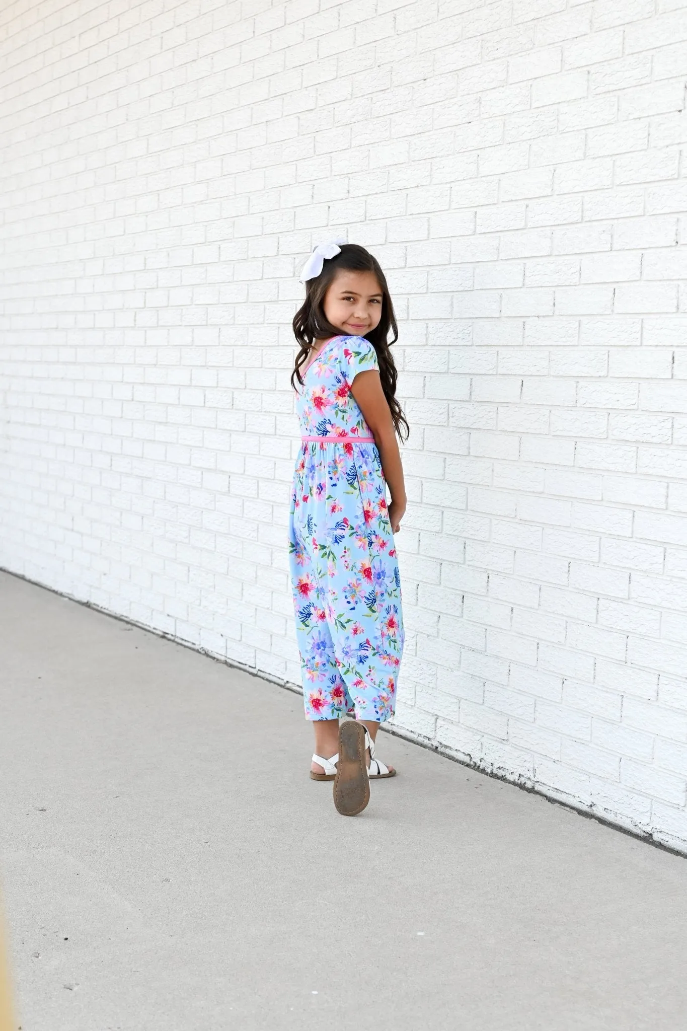 Wide Leg Romper in Tropical Floral