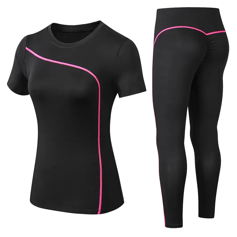 Women Short-sleeved long Pants Sportswear