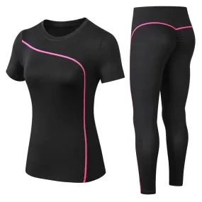 Women Short-sleeved long Pants Sportswear