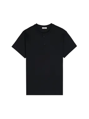 Womens DNA Henley T-Shirt—black