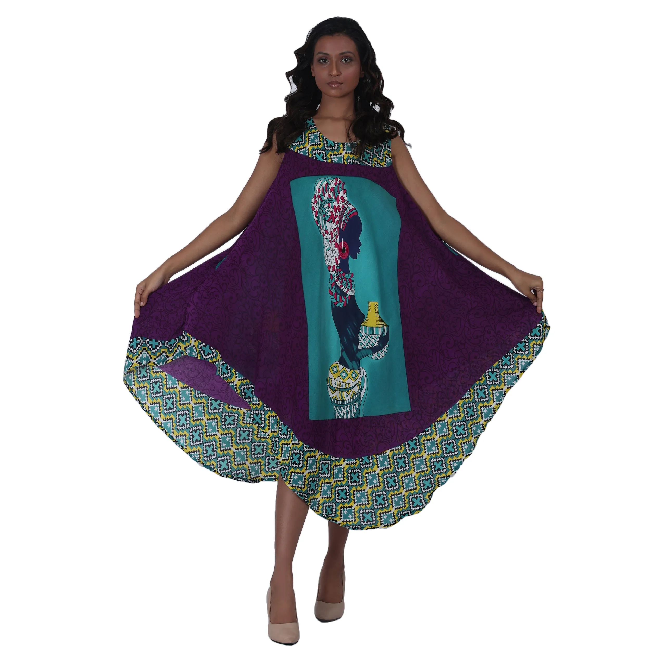 Women's Kaftan with Woman Head -- 601