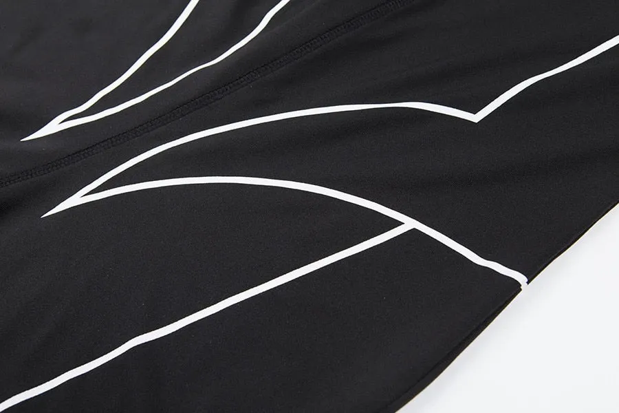 Women's Summer Turtleneck Striped Fitness Skinny Bodysuit