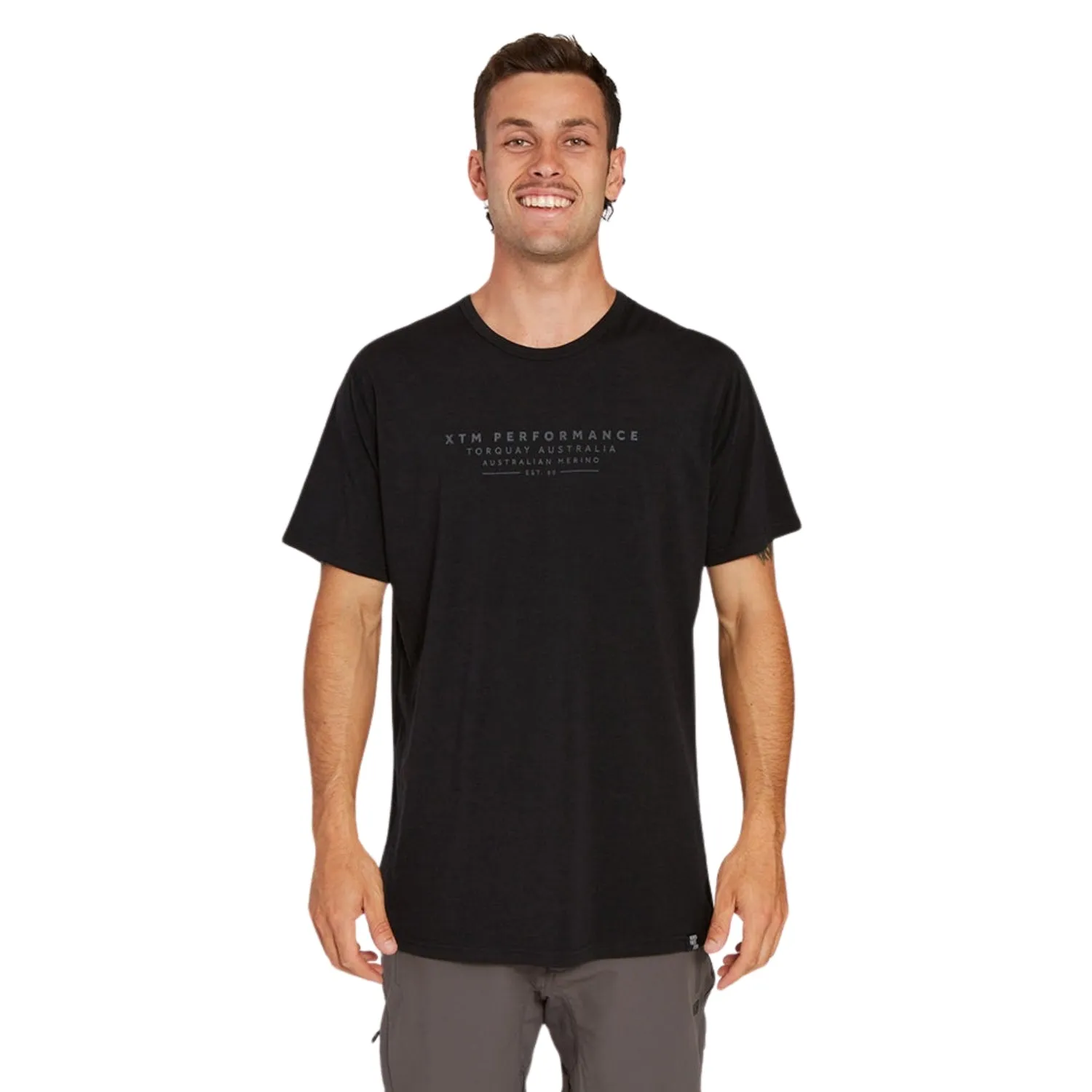 XTM Torquay Merino Wool Mens Big And Tall T-Shirt Black Sizes 2XL - 6XL