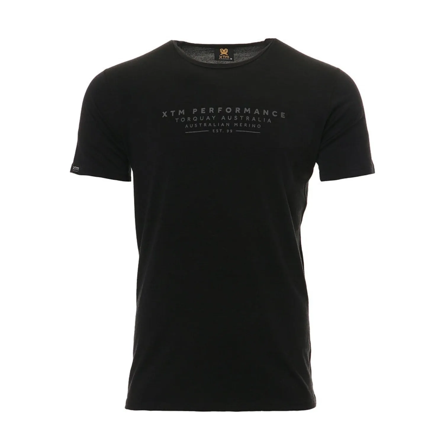 XTM Torquay Merino Wool Mens Big And Tall T-Shirt Black Sizes 2XL - 6XL